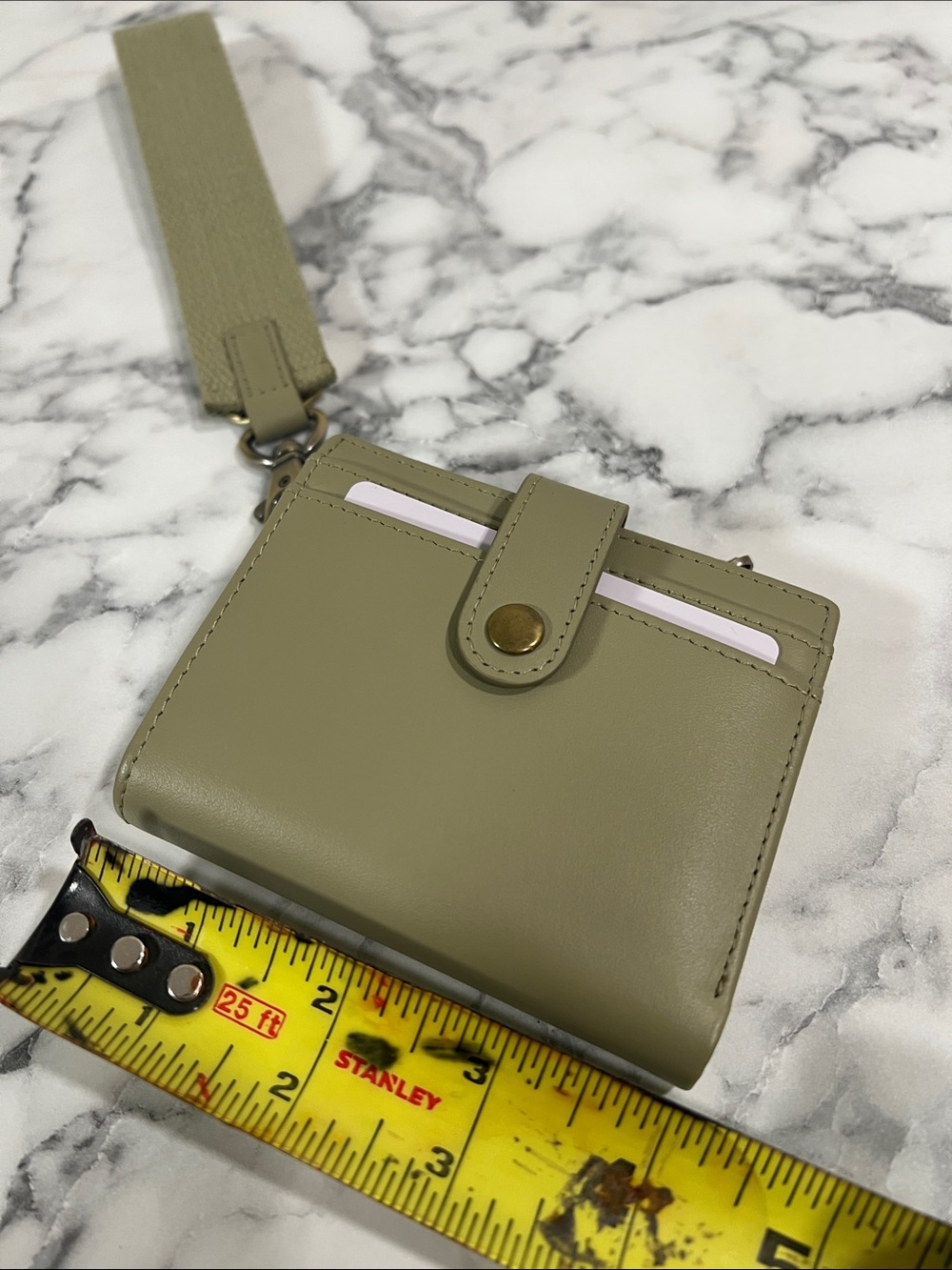 Andar the Lo Olive Green Card Holder Wallet with Wrist Strap